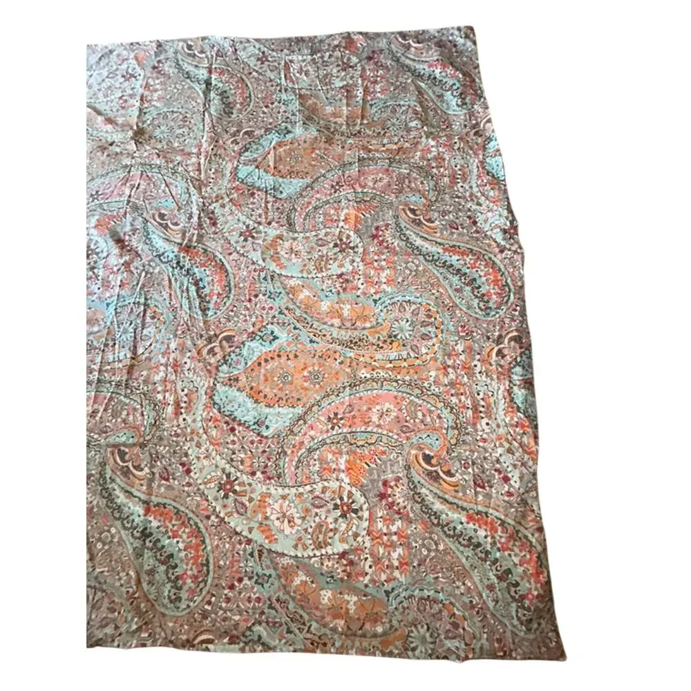 Pottery Barn F/Q Organic Cotton Paloma Paisley Duvet Cover 2 Standard Shams Bed